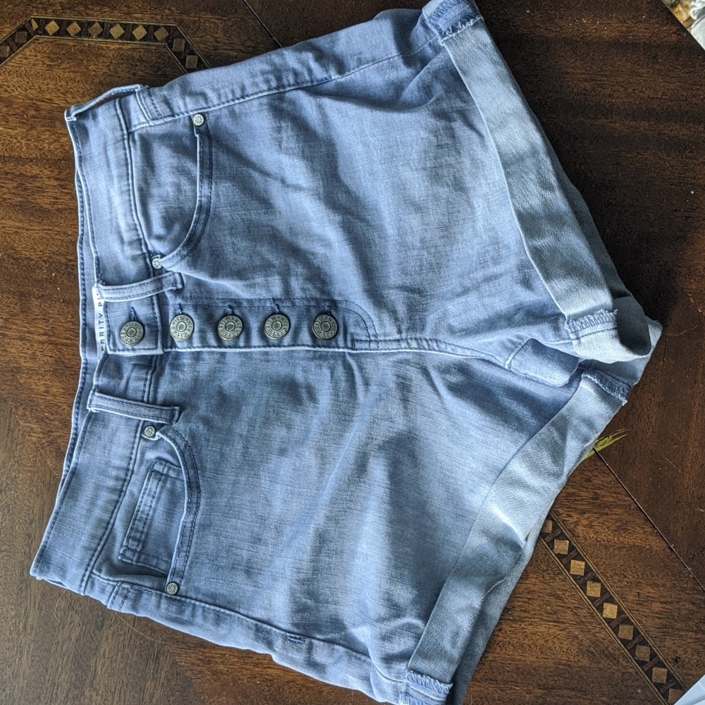 Celebrity Pink Waist High Shorts - size 5/27 - Ash Blue Med